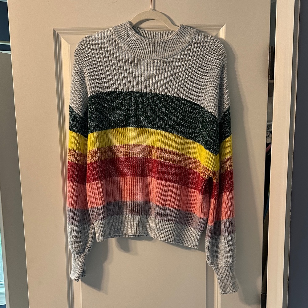 Monki Multicolor Striped Crew Neck Sweater